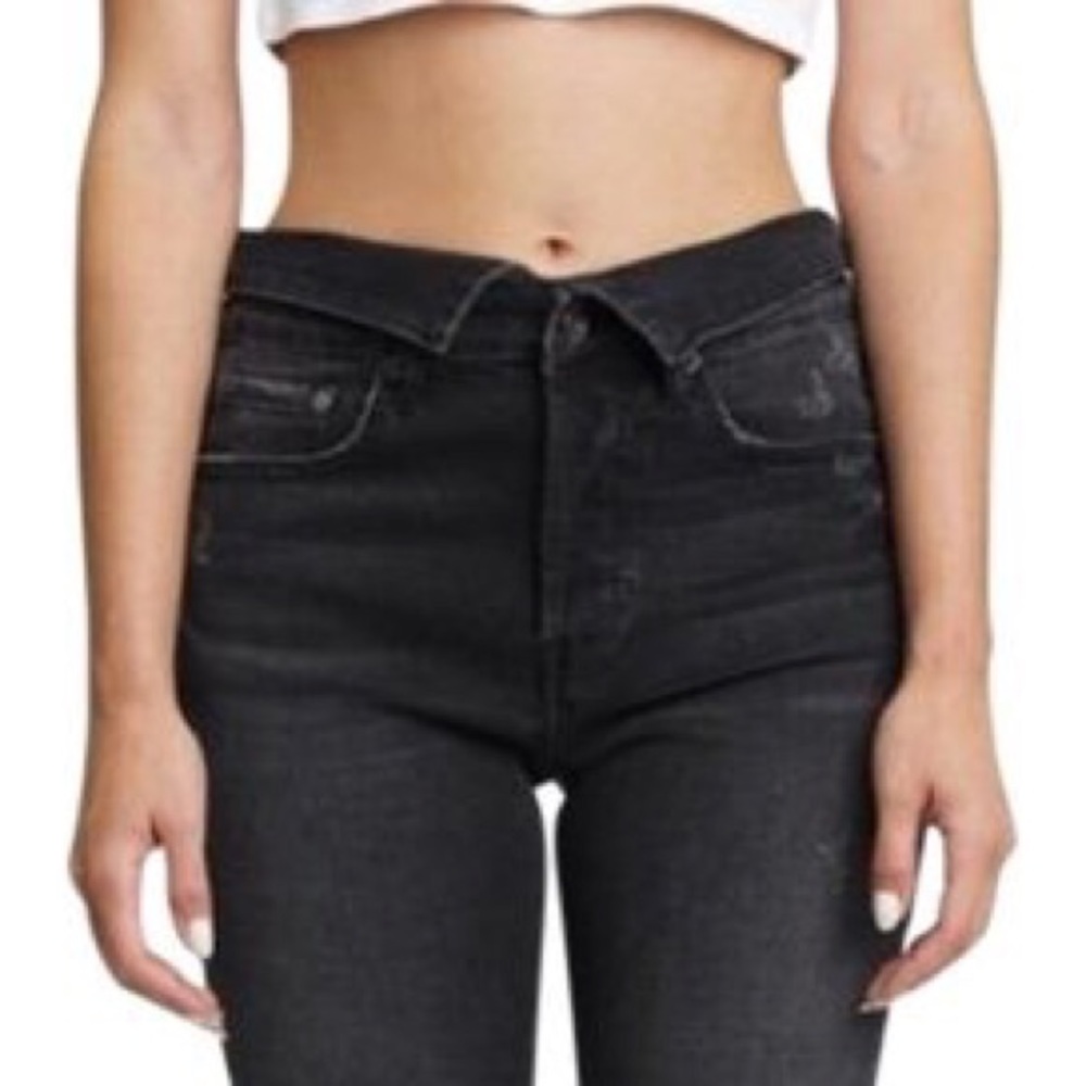 pistola fold over mom jeans
